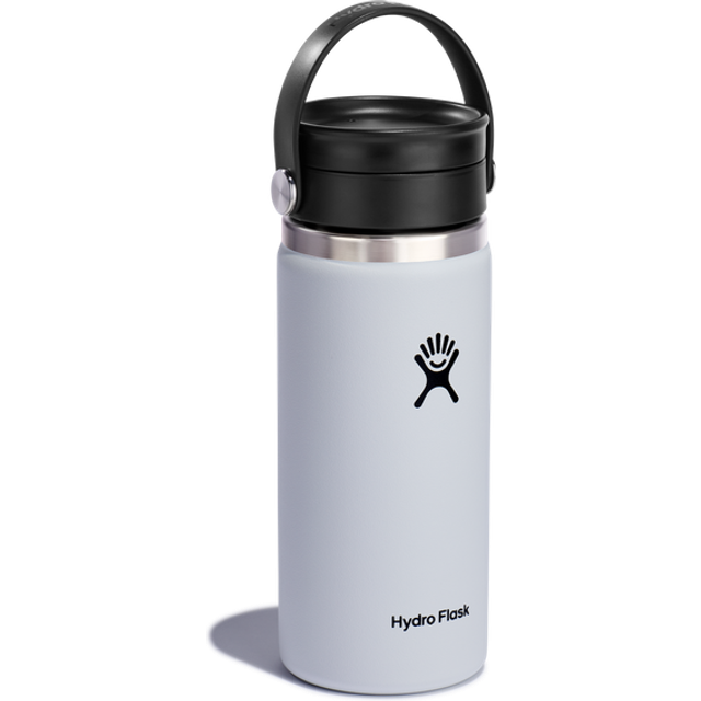 Hydroflask 16oz Flask with Wide Mouth Flex Sip Lid - White, White