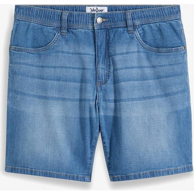 leichte Herren Jeans-Shorts Loose-Fit Denim-Bermuda mit Bequembund kurze Hose 921969 Hell-Blau