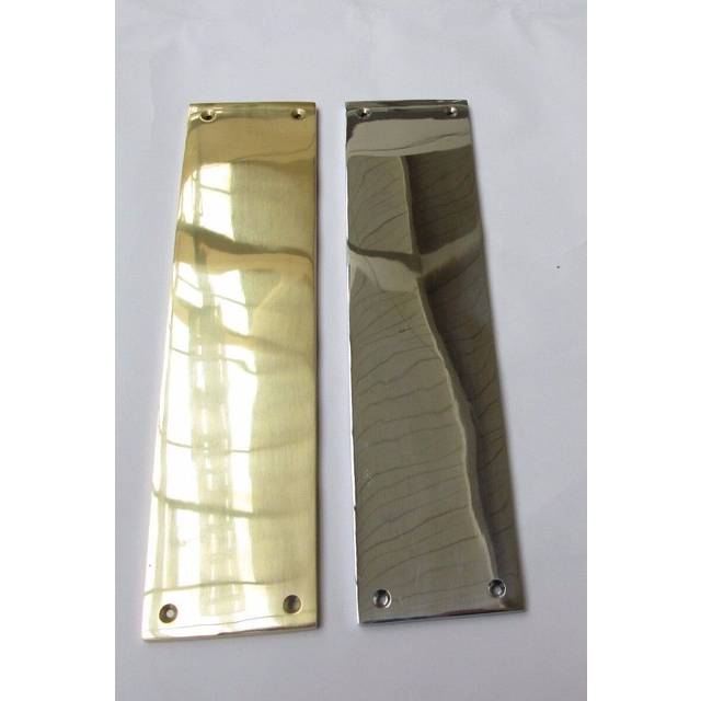 12" heavy duty solid cast brass finger plate door push plate