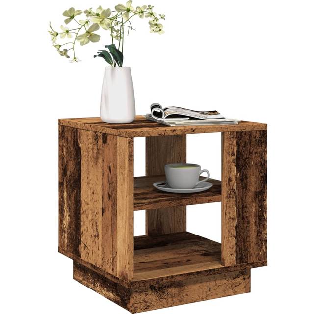 vidaXL Coffee Table Old Wood 40x40x43 cm Engineered Wood - Brown