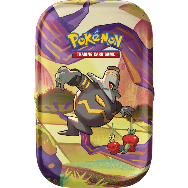 Pokemon Tin Kasse - 2024 Summer Scarlet & Violet: Shrouded Fable Mini Tin: Dusknoir & Applin (2 Boosters & KlistermÃ¦rker)