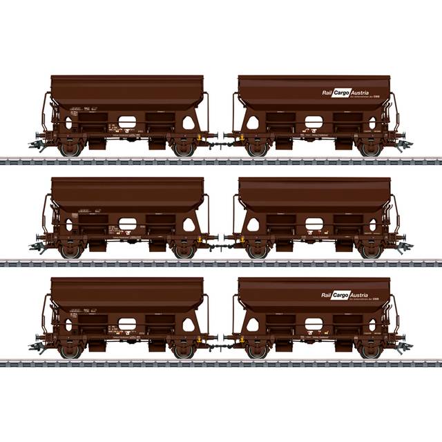 Rail Cargo Austria Tdrrs Hinged Roof Wagon Set (3x2) VI