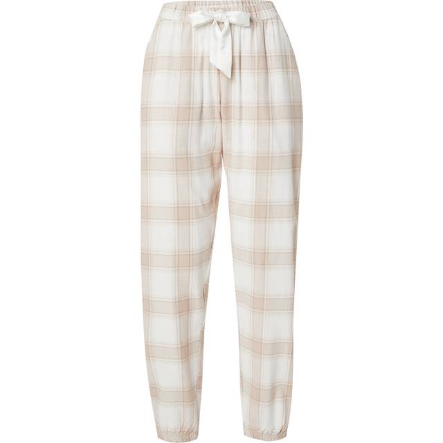 Hunkem&#xF6;ller Pyjamasbyxori flanell Beige