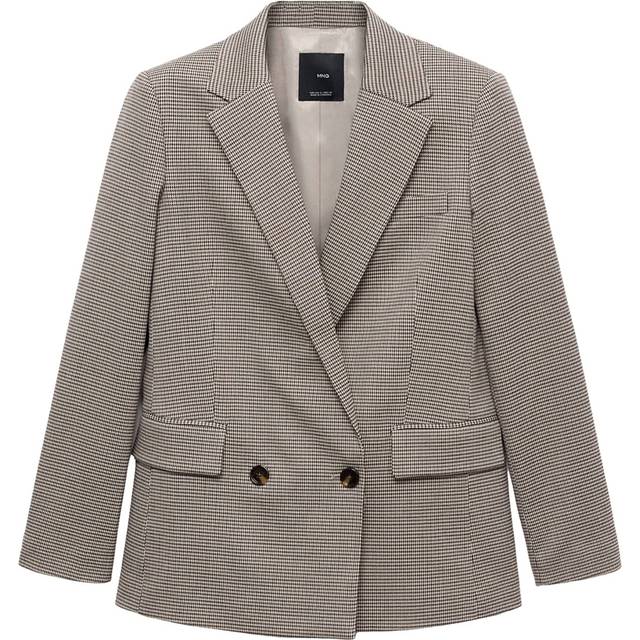 Double-breasted jacket brown - Woman - XXS - MANGO - Brown