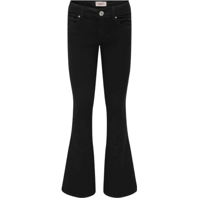 KIDS ONLY KOGROYAL flaired fit denim bukser i sort til piger