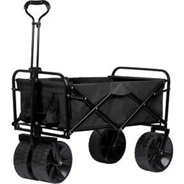 Pure Outdoor by Monoprice Heavy Duty All Terrain Collapsible Outdoor Wagon, Black