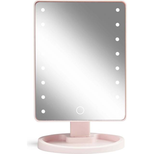 Gillian Jones - Hollywood mirror with Touch, LED light and USB-C - Rosa