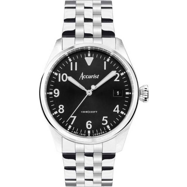 Accurist Men's Aviation 41mm Dial Stainless Steel Bracelet Watch