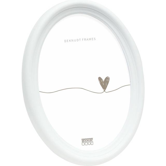 Oval frame in white - White (13cm x 18cm)