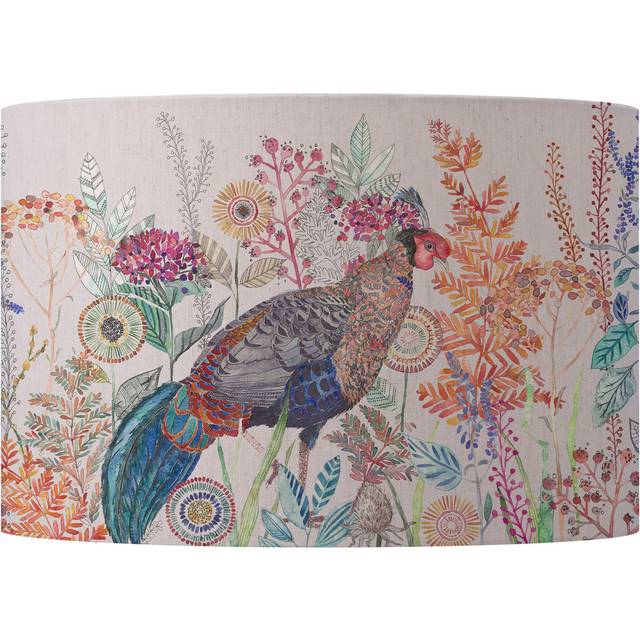 Lady Amherst Eva Lampshade Linen - Pink (24cm H x 46cm W x 46cm)