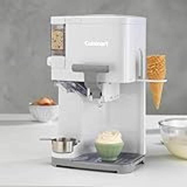 CUISINART ICE48E - Soft Serve Ice Cream Maker italiensk glassmaskin, för att njuta av italiensk glass hemma