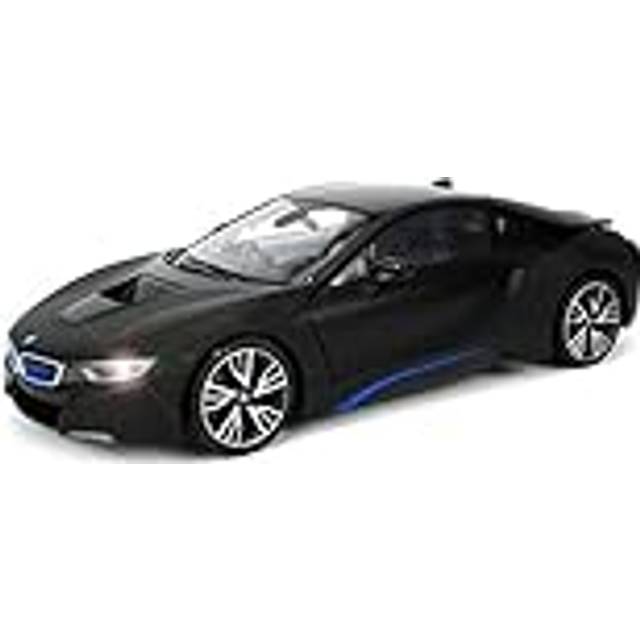 BMW i8 Model Car, 1:14 BMW i8 Remote Control Car, Open Doors by RC/Working Lights - Mattblack