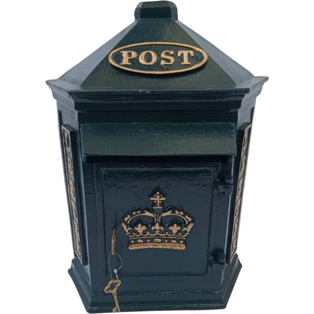Kerens Metal Wall Mounted Post Box - Green