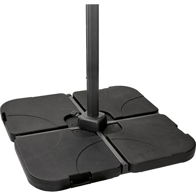 Steel/Plastic Free Standing/Mounted Umbrella Base - Black (8cm H X 100cm W X 100cm D)