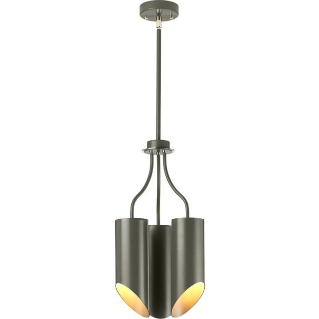 Demuth 3-Light Shaded Chandelier - Dark Grey (49.6cm H X 26.8cm W X 26.8cm D)