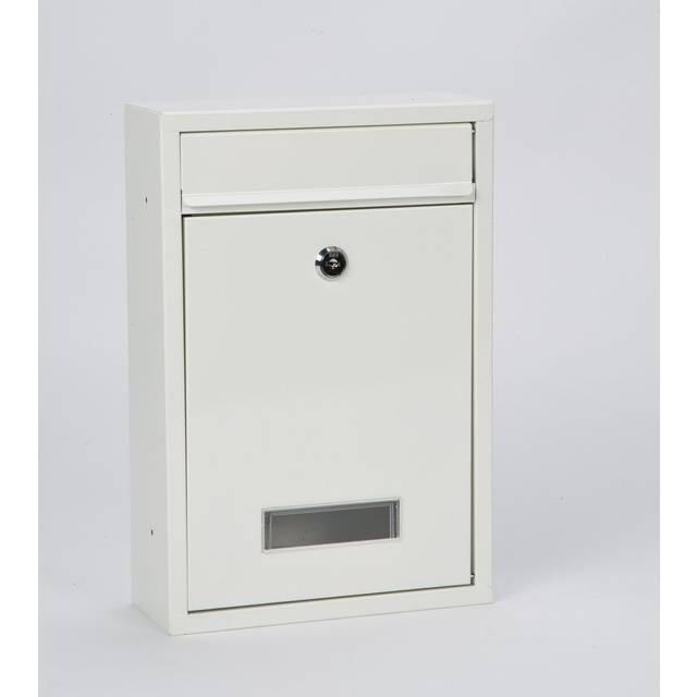 Backman Metal Wall Mounted Post Box - White
