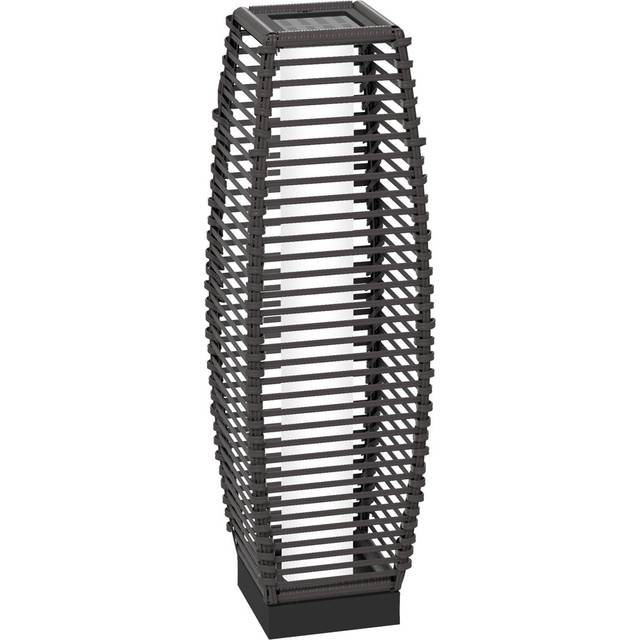 Brindusa Brown Low Voltage Solar Powered Integrated LED Pathway Lights - Stainless Steel (68cm H X 20cm W X 20cm D)