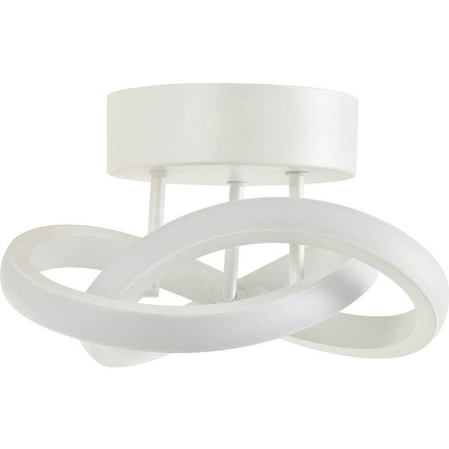 Modern LED Gold Ceiling Light With Swirl Thick Metal Strip Creates 1253 Lumens By Fairmont Park - Natural