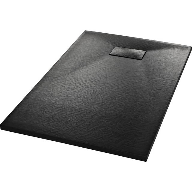 Belfry Bathroom Jamerson Plastic Shower Tray Black 4cm H x 100cm W x 80cm D