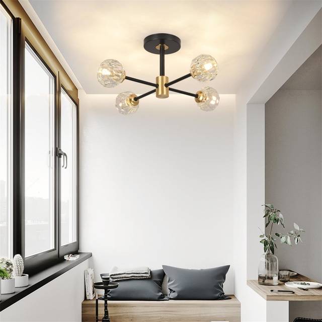 Adeela Chandelier - Brushed Nickel (45cm W X 45cm D)