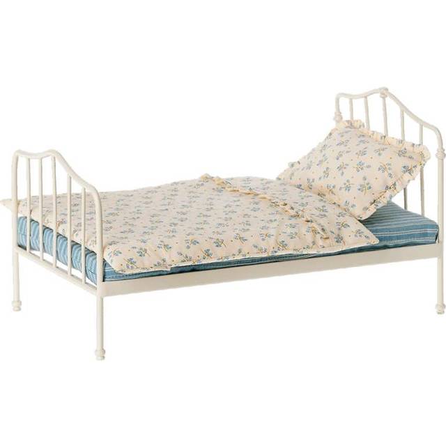Maileg - Miniature bed - mini - Leksaker - Blå - H:15 x W:14 cm