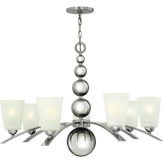 Raven 7-Light Shaded Chandelier - Polished Nickel (81.3cm H X 59.1cm W X 59.1cm D)
