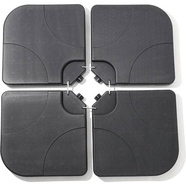 Aakarsh Plastic Free Standing Umbrella Base - Black (7.5cm H X 100cm W X 100cm D)