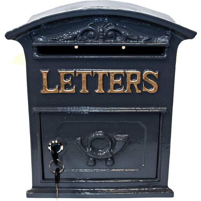 Brambly Cottage Iron Wall Mounted Letter Box Grey