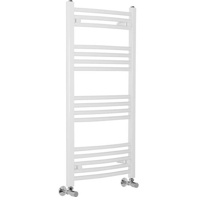 Gerber Vertical Curved Towel Rail - White (100cm H X 50cm W X 3cm D)
