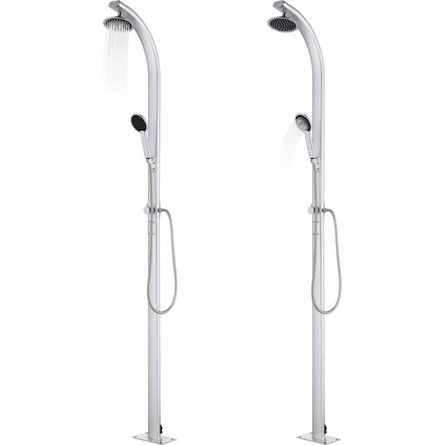 215cm H Metal Freestanding Outdoor Shower (215cm H X 20cm W X 12cm D)