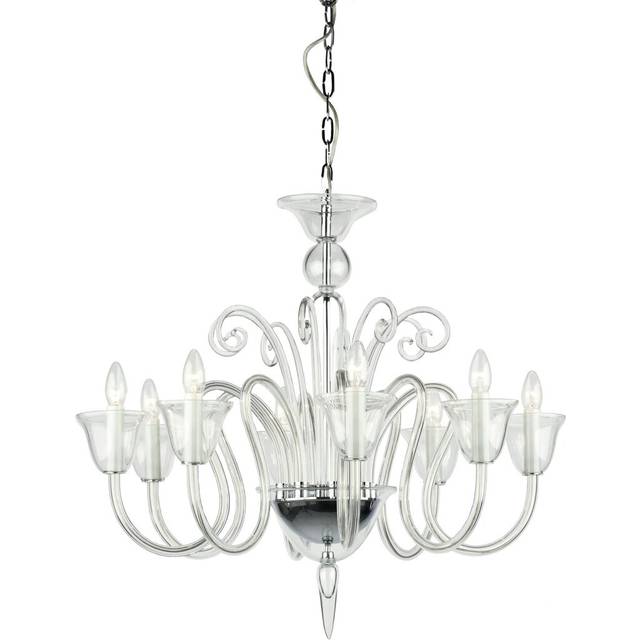 Weatherford 8-Light Candle-Style Chandelier - Chrome (71cm H X 80cm W X 80cm D)