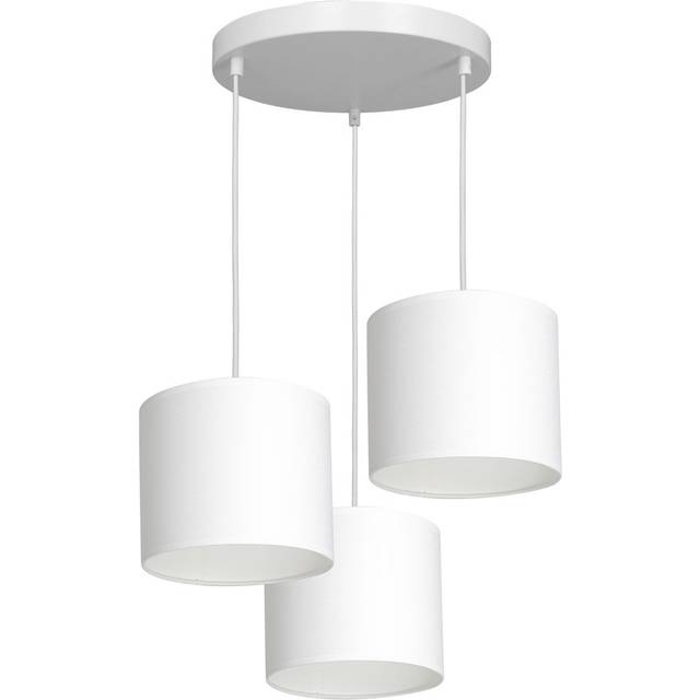 Ajooni 3-Light Drum Chandelier - White (115cm H X 58cm W X 58cm D)