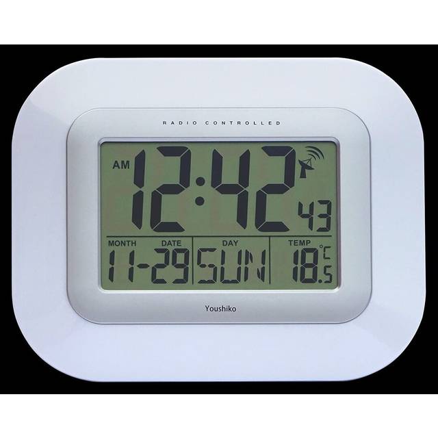 Radio Controlled LCD Wall Mountable and Desk Clock - YC8020