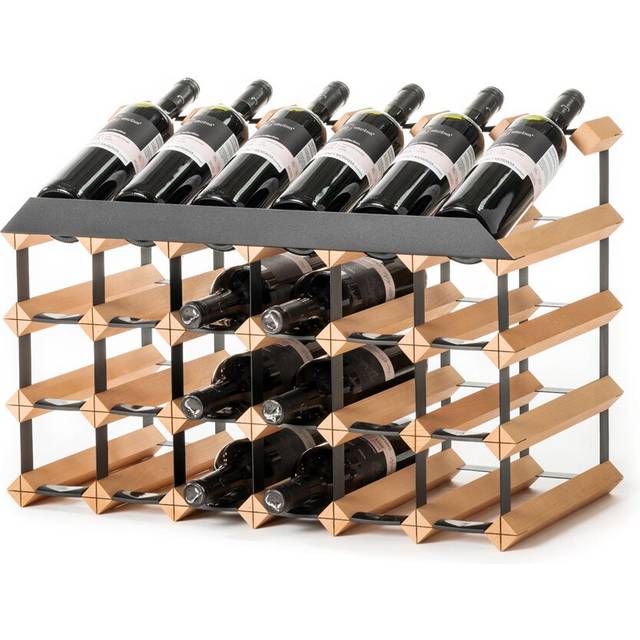 24 Bottle Wine Rack - Natural (42cm H X 61cm W X 30cm D)