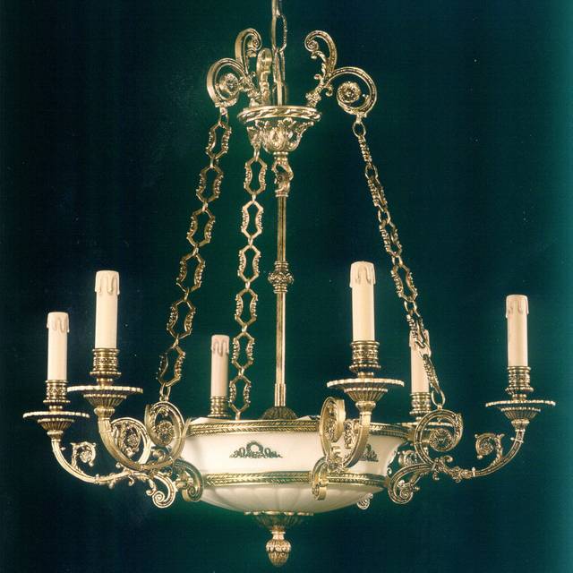 Debord 8-Light Shaded Chandelier - Antique Silver (76cm W X 76cm D)