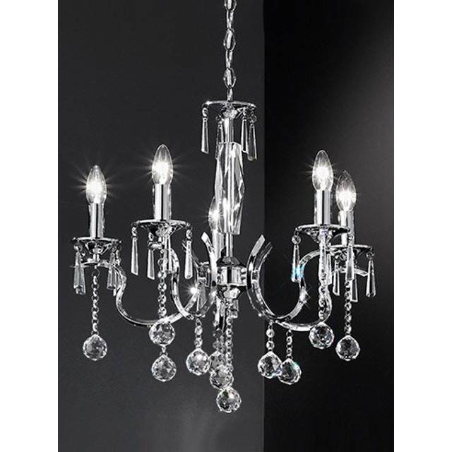 5-Light Candle-Style Chandelier (54cm H X 55cm W X 55cm D)