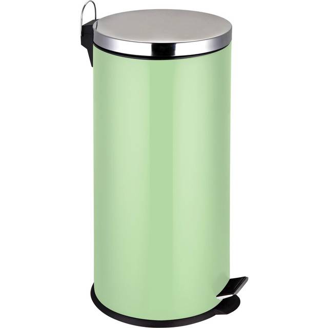 Stainless Steel 30 Liter Step On Rubbish Bin - Black;Green;Chrome (30L)