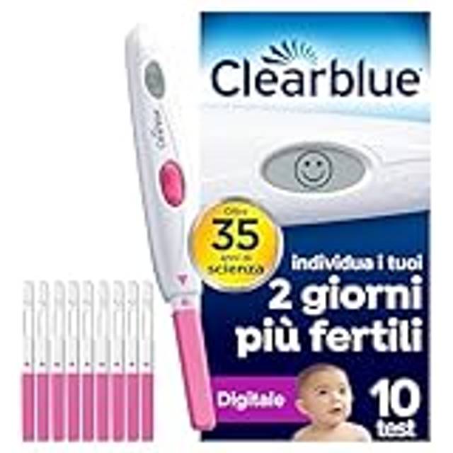 Digital Clearblue ägglossningstest, kan hjälpa dig att bli gravid, 1 digital pinnhållare och 10 pinnar, förpackningen kan variera