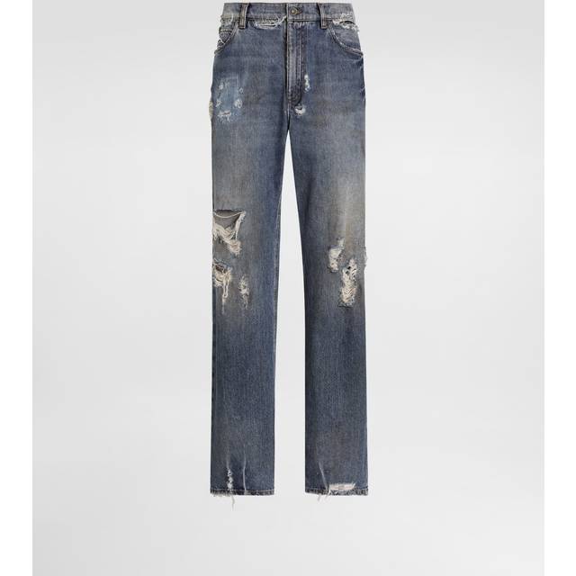 Dolce & Gabbana Women's Denim Wide-Leg Jeans in Blue | Size 44 | GWVNXDG8MT7 Color S9001 (44)