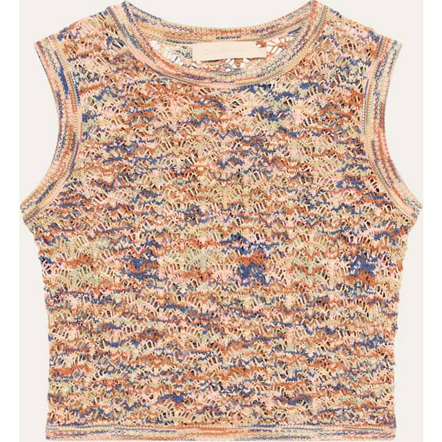 Zimmermann Wylie Crop crochet cotton tank top