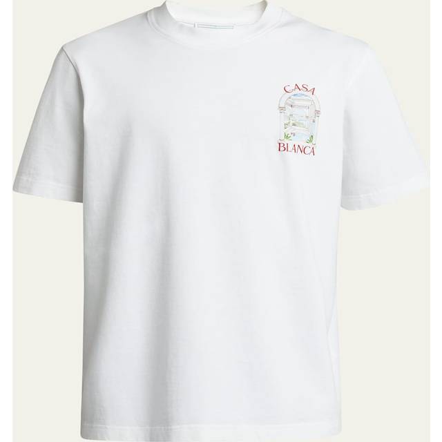 Men's Casablanca Le Passage Short Sleeve T-Shirt - White - Size: 42