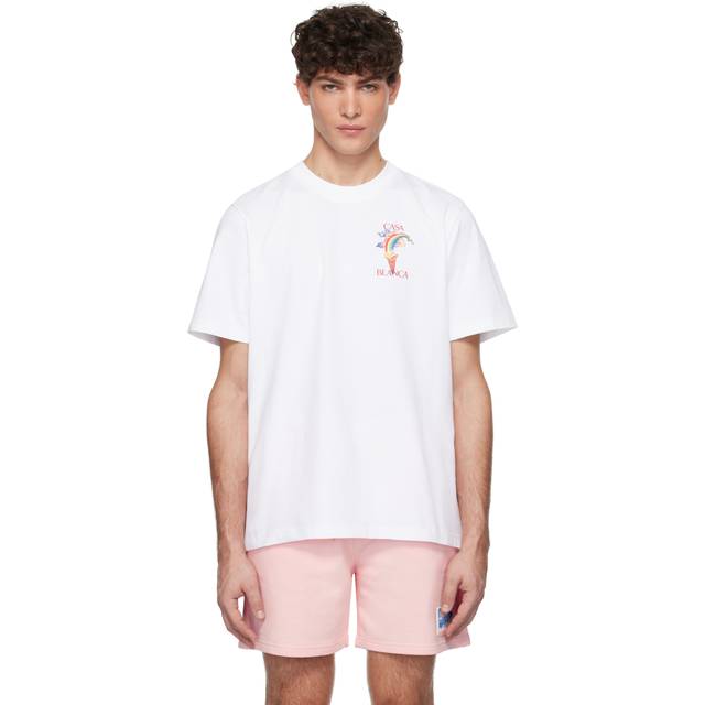 Casablanca Nature Teacher Printed T-Shirt in White - White / M