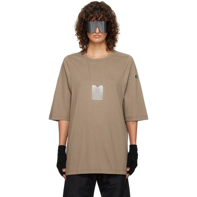 Rick Owens Moncler + Rick Owens Gray Organic Cotton T-shirt - 25U DUST - XL