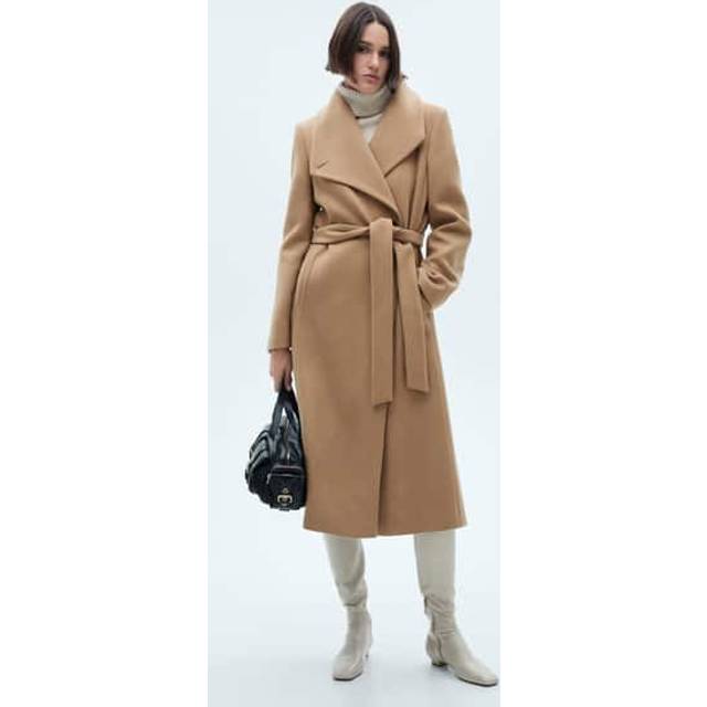 Mango Sirenita Wool Rich Coat, Medium Brown