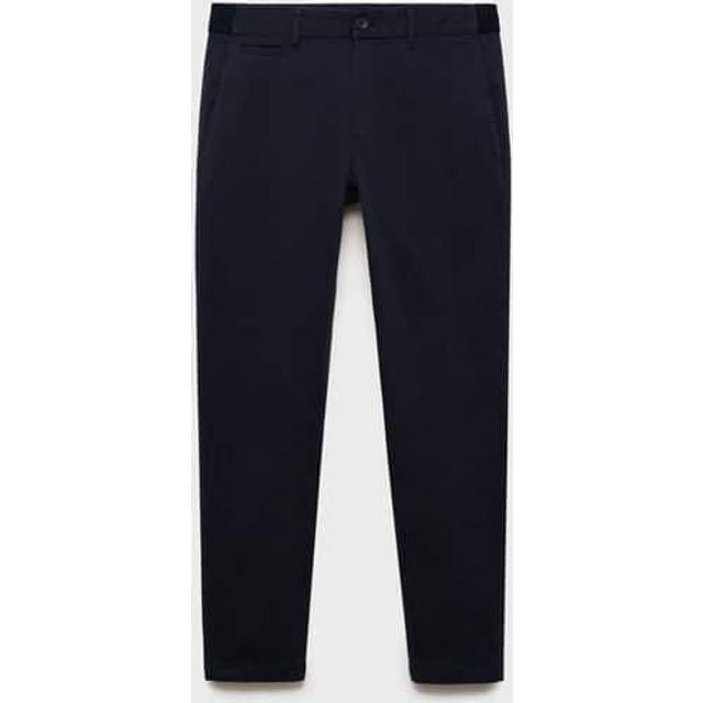 Mango Cotton Blend Tapered Fit Chinos, Beige