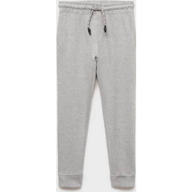 Jogger trousers with elastic waist medium heather grey - Kids - 7 - MANGO KIDS - Medium Heather Grey
