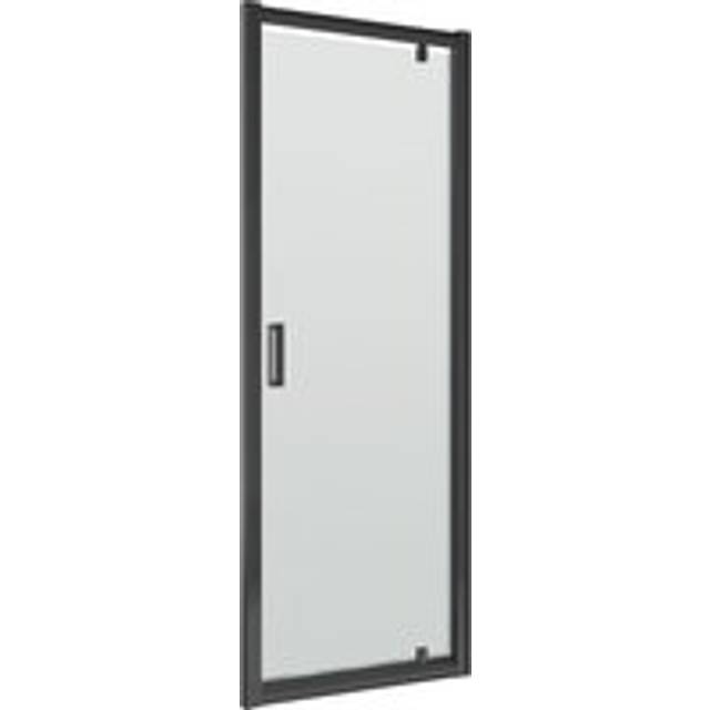 6mm Toughened Safety Glass Reversible Pivot Shower Door - 900mm - Black