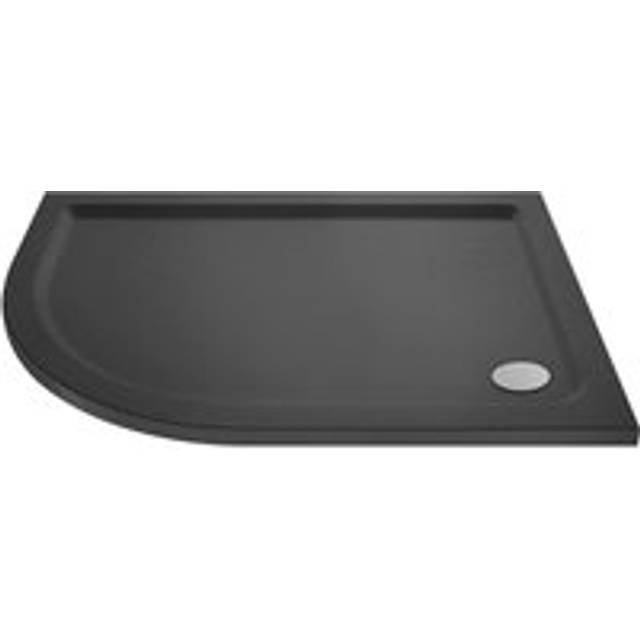1200mm x 900mm premium shower tray - left hand offset quadrant - slate grey