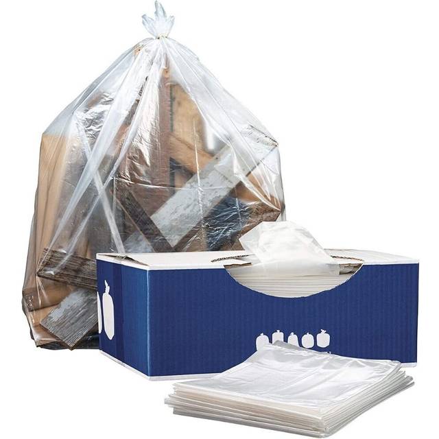 "Plasticplace 20-30 Gallon Trash Bags  2.0 Mil  Clear Heavy Duty Garbage Can Liners  30"""""""" x 36"""""""" (100 Count)"