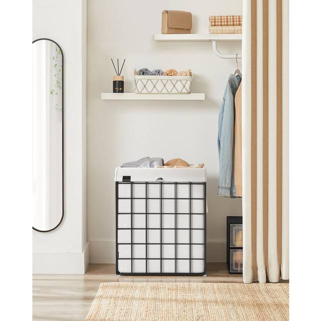 Laundry Hamper with Handles - White (58&#34; H x 48&#34; W x 33&#34; D)